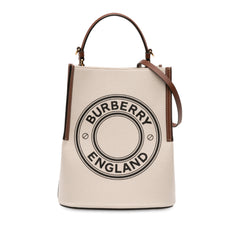 Small Canvas Logo Peggy Bucket Bag
