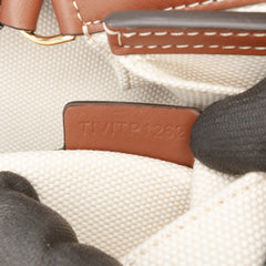 Small Canvas Logo Peggy Bucket Bag