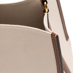 Small Canvas Logo Peggy Bucket Bag