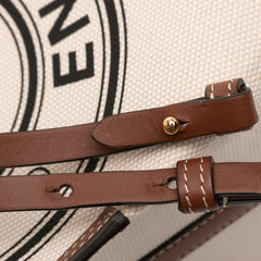 Small Canvas Logo Peggy Bucket Bag