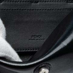 Calfskin and Patent Baguette Phone Pouch Satchel