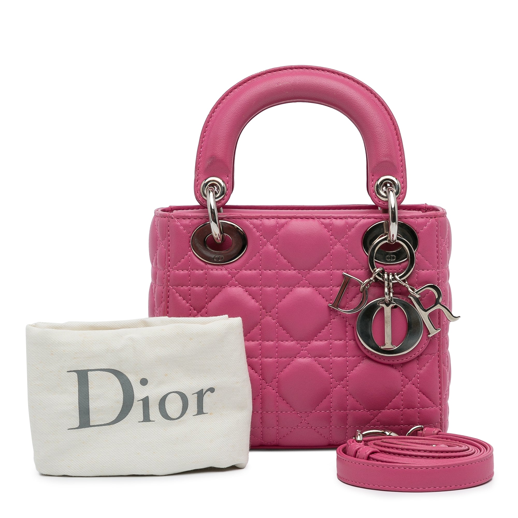 Mini Lambskin Cannage Lady Dior