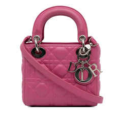 Mini Lambskin Cannage Lady Dior