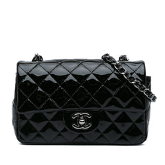 Mini Rectangular Classic Patent Single Flap