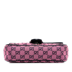 Medium GG Marmont Matelasse Diagonal GG Canvas Shoulder Bag