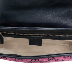 Medium GG Marmont Matelasse Diagonal GG Canvas Shoulder Bag