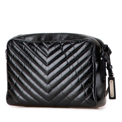 Cracked Shiny Calfskin Matelasse Tassel Monogram Lou Camera Bag