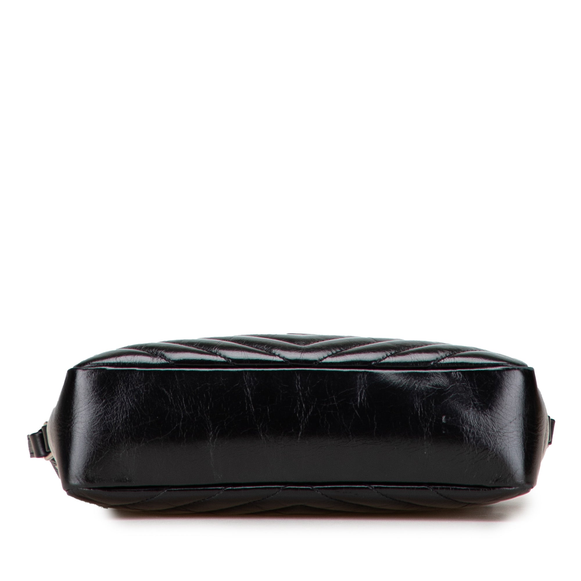 Cracked Shiny Calfskin Matelasse Tassel Monogram Lou Camera Bag