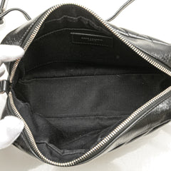 Cracked Shiny Calfskin Matelasse Tassel Monogram Lou Camera Bag