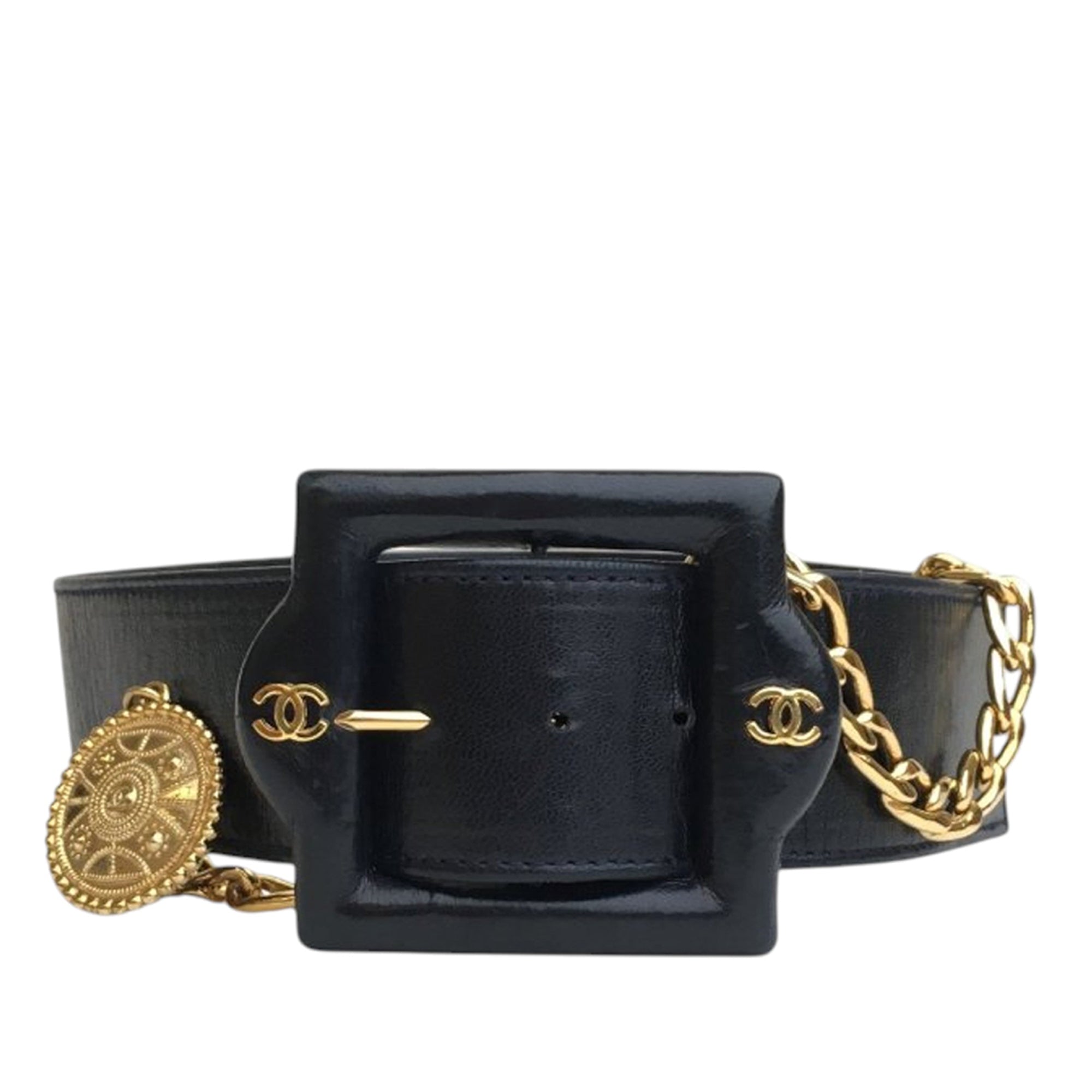 Vintage Leather Chain Belt