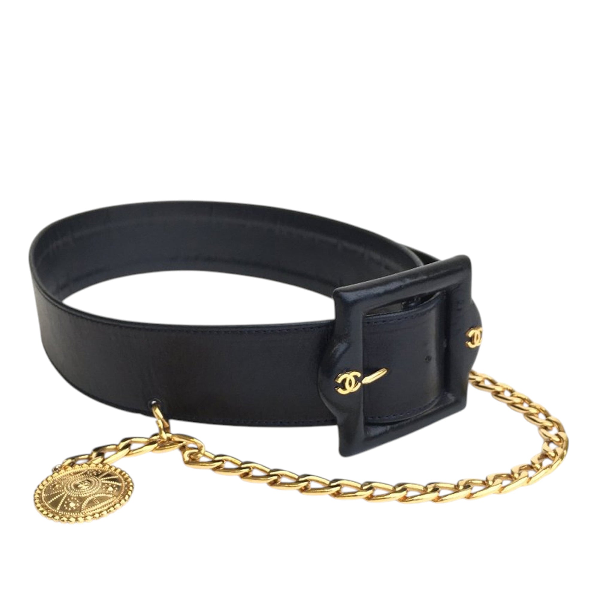 Vintage Leather Chain Belt
