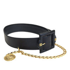 Vintage Leather Chain Belt