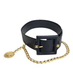 Vintage Leather Chain Belt