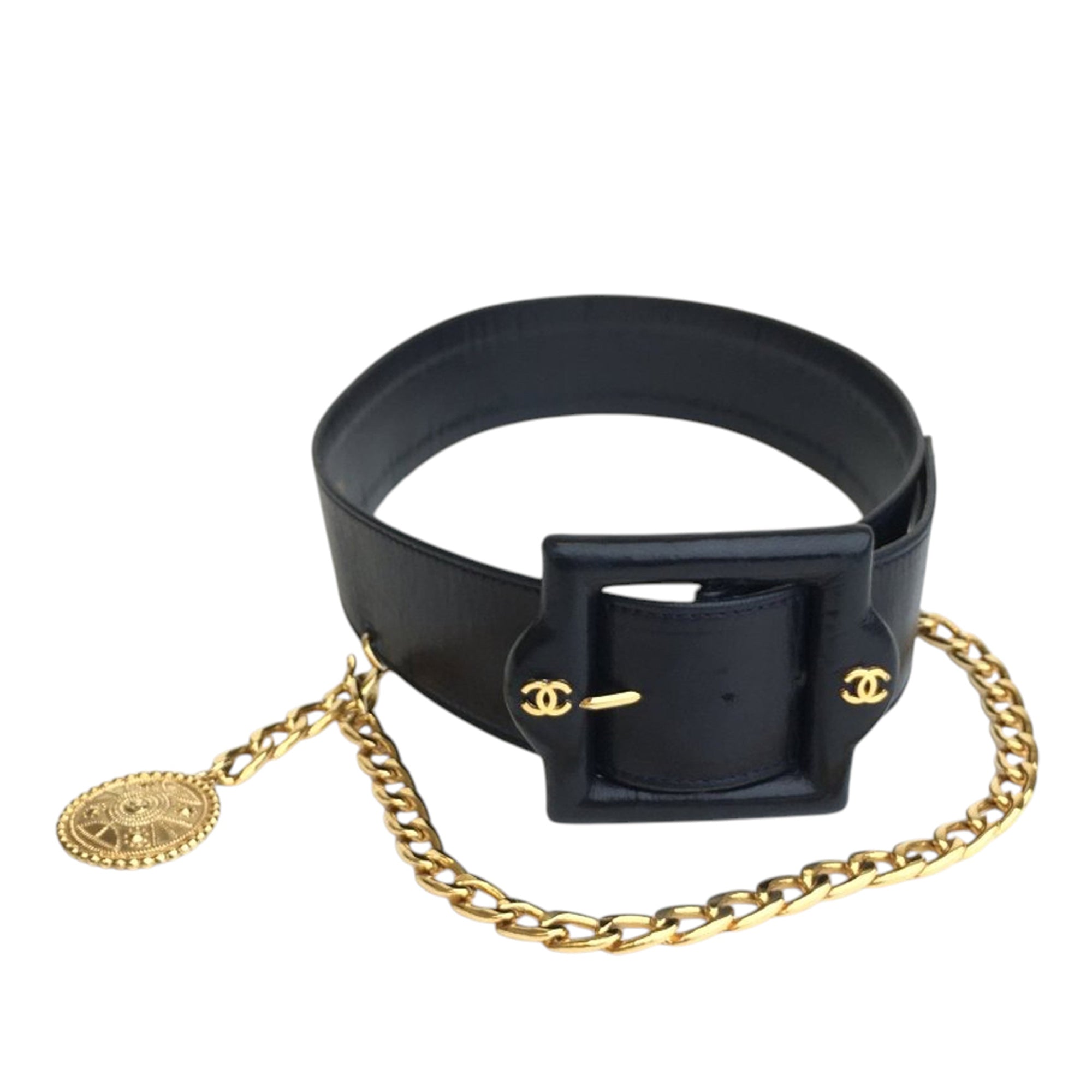 Vintage Leather Chain Belt