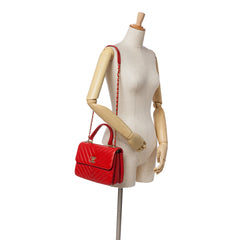 Small Chevron Lambskin Trendy CC Flap