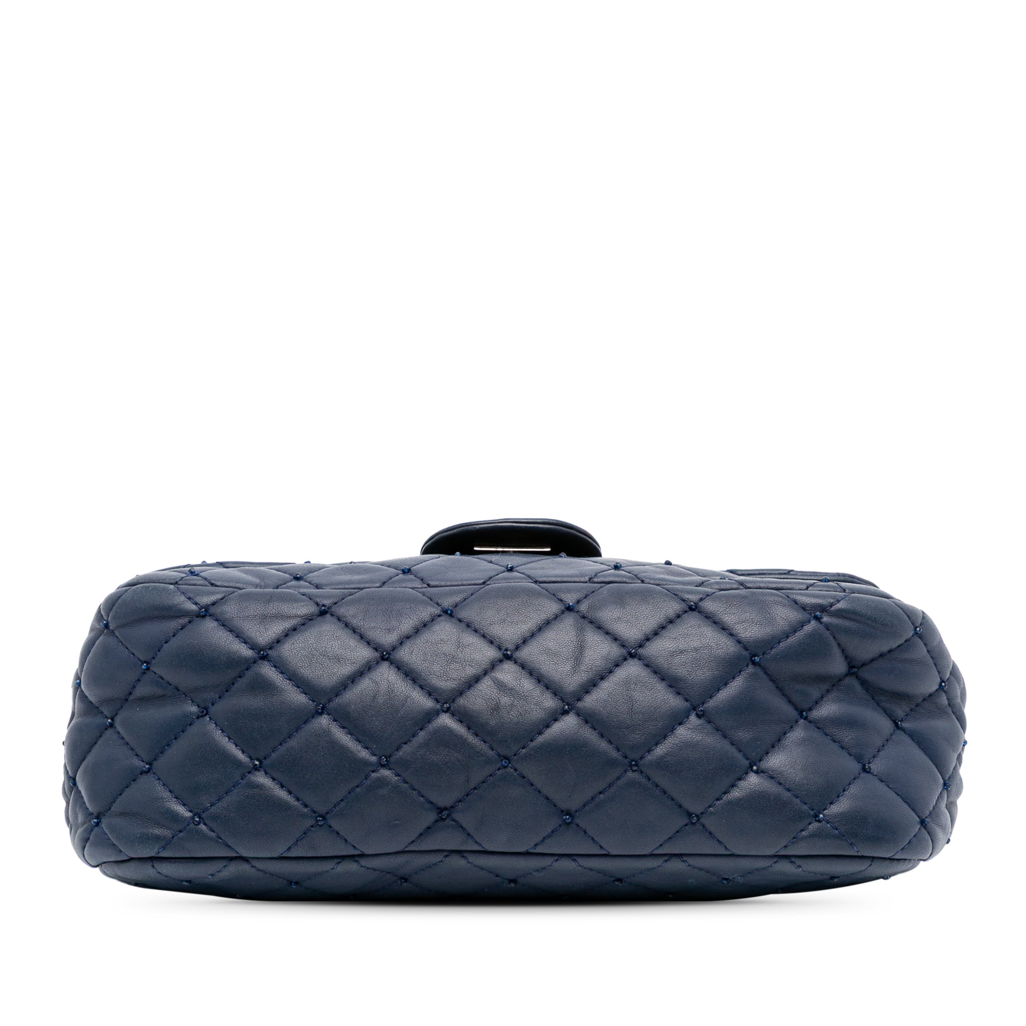 Small Quilted Lambskin Beaded Single Flap