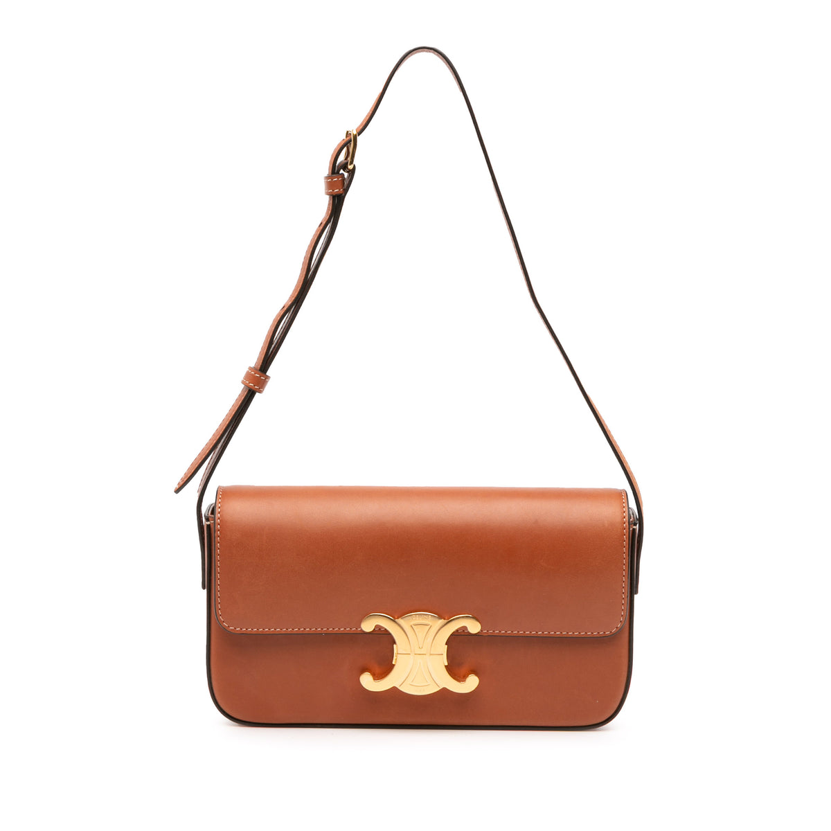 Shiny Calfskin Claude Shoulder Bag
