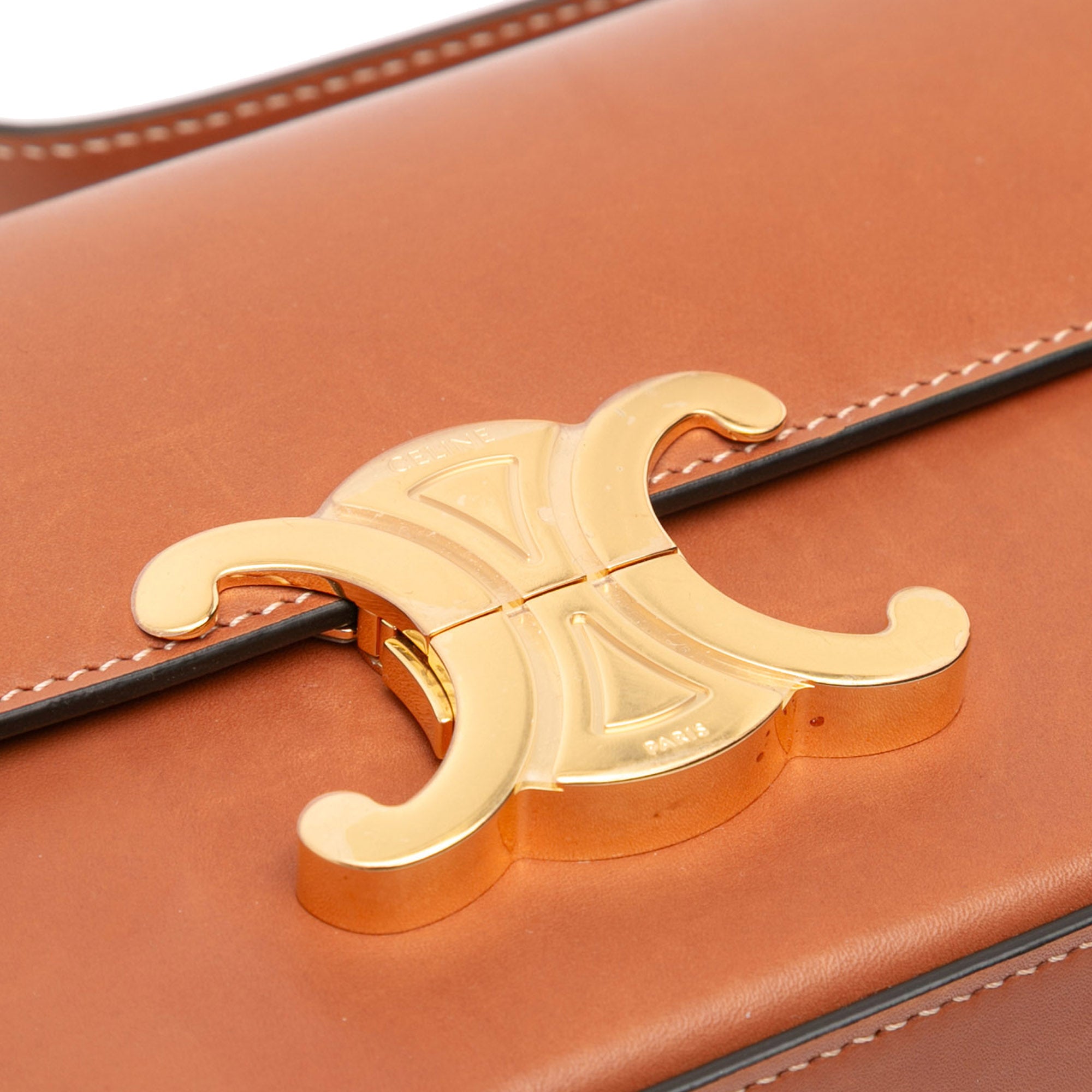 Shiny Calfskin Claude Shoulder Bag