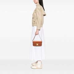 Shiny Calfskin Claude Shoulder Bag
