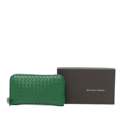 Intrecciato Zip Around Long Wallet