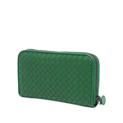 Intrecciato Zip Around Long Wallet