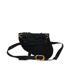 Embroidered Canvas Camouflage Saddle Belt Bag