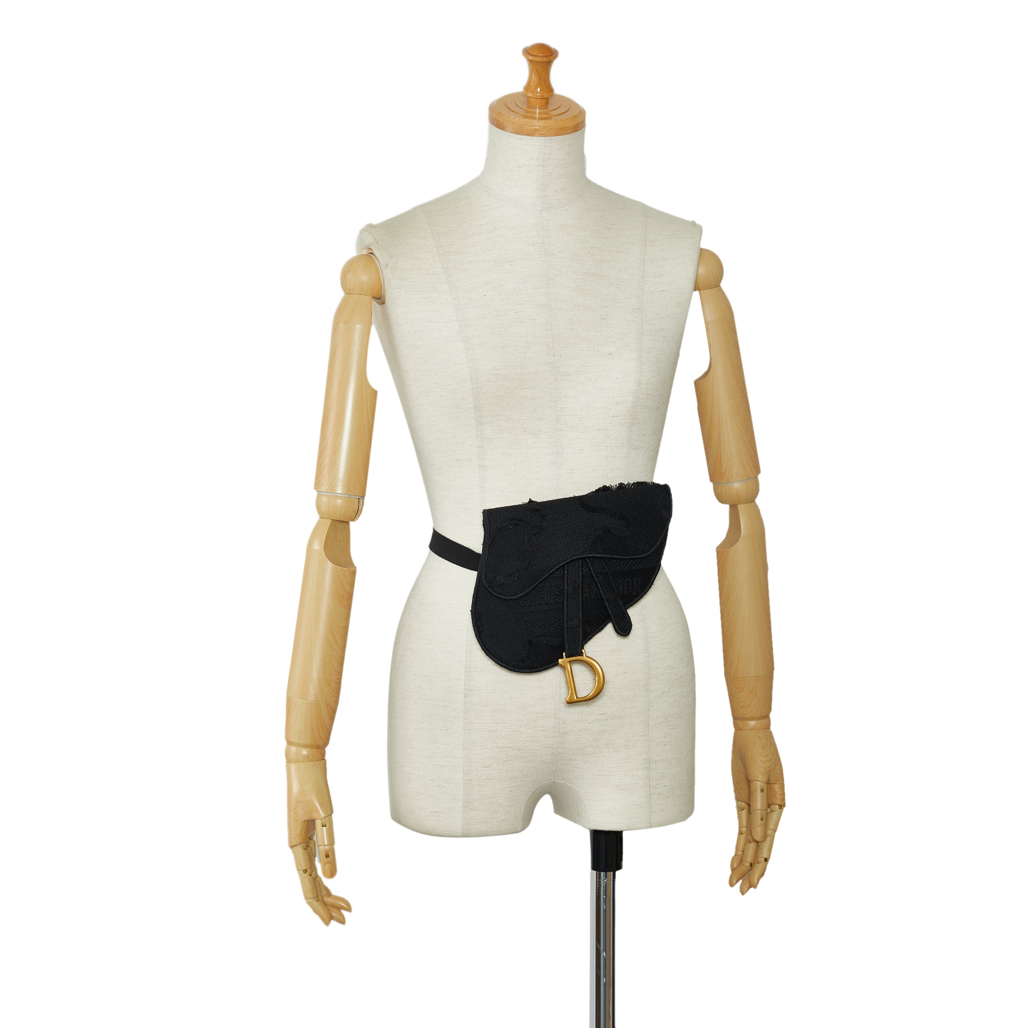 Embroidered Canvas Camouflage Saddle Belt Bag