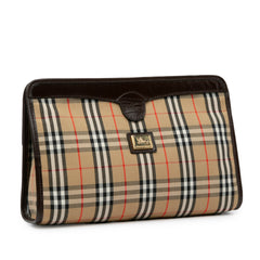 Vintage Check Canvas Clutch_1