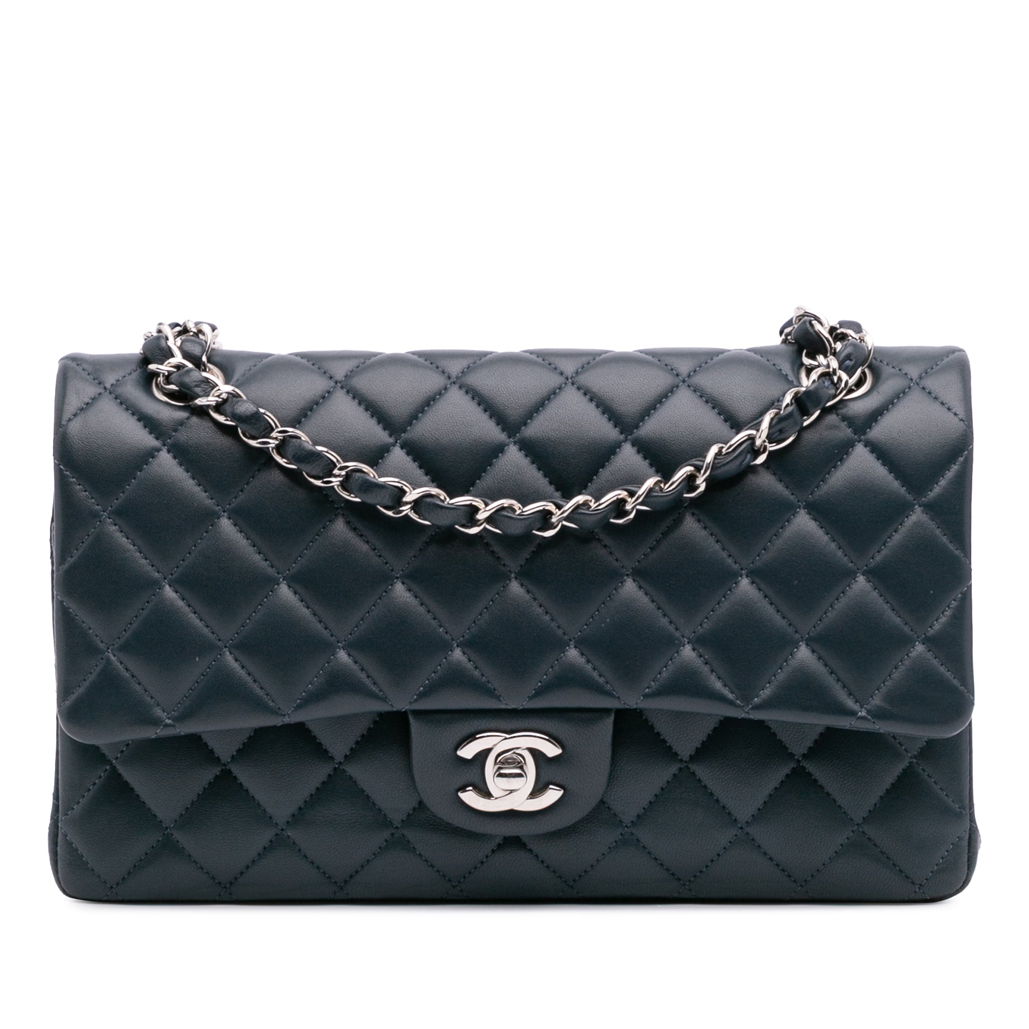 Medium Classic Lambskin Double Flap