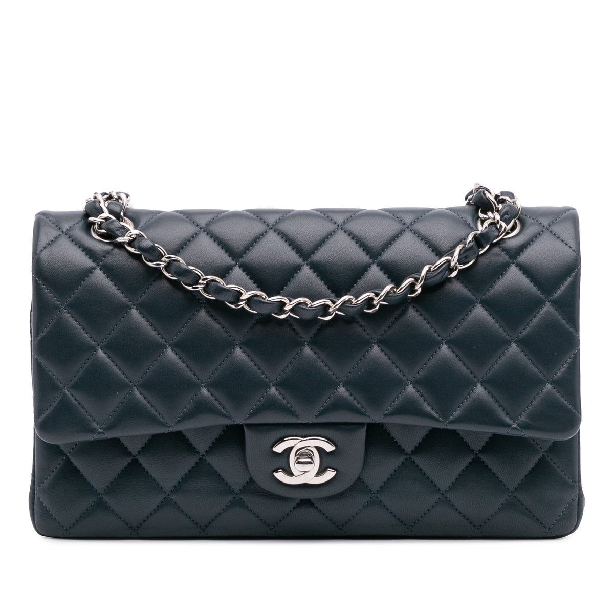 Medium Classic Lambskin Double Flap