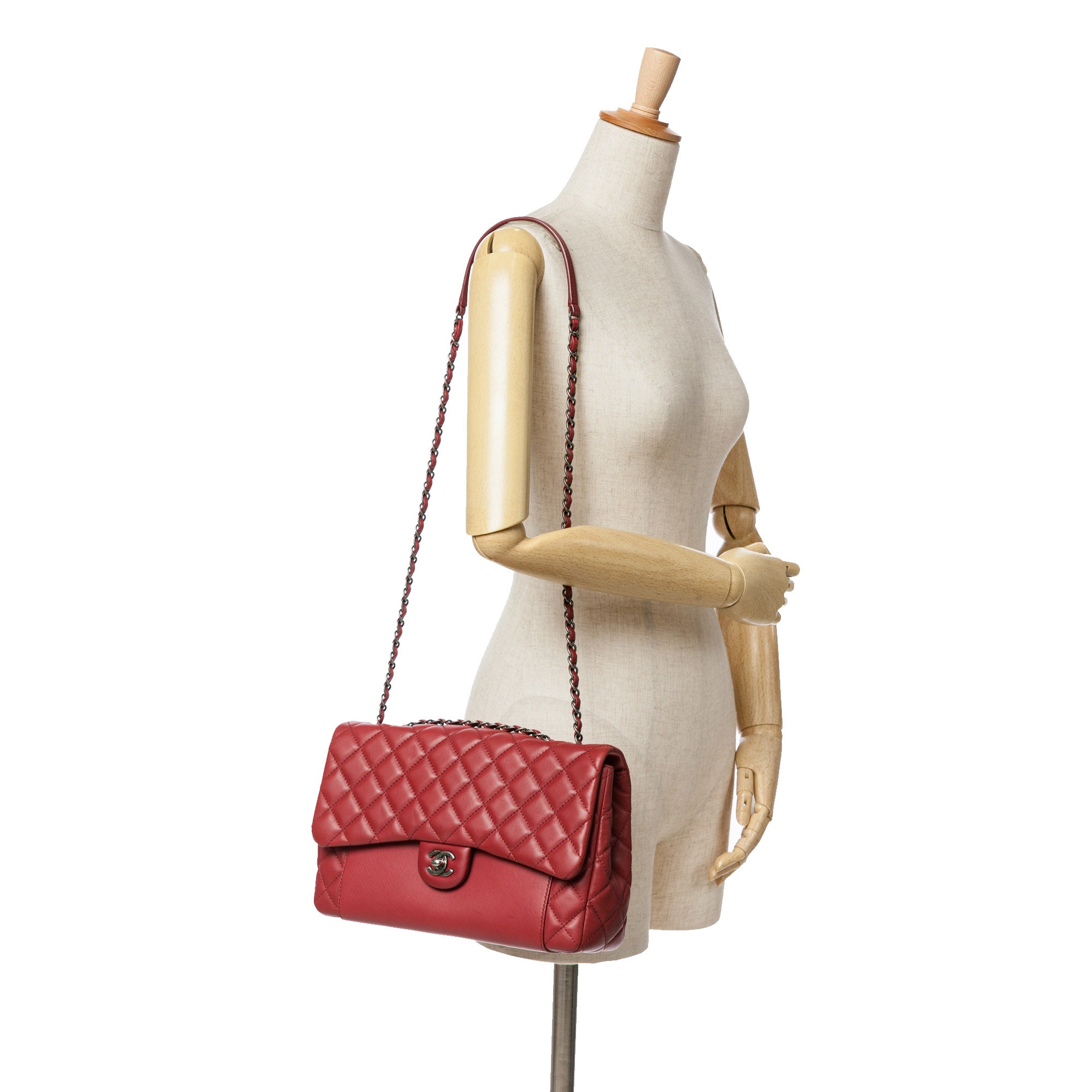 CC Quilted Lambskin Single Flap
