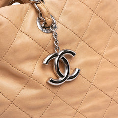 Large Quilted Iridescent Calfskin VIP Tote
