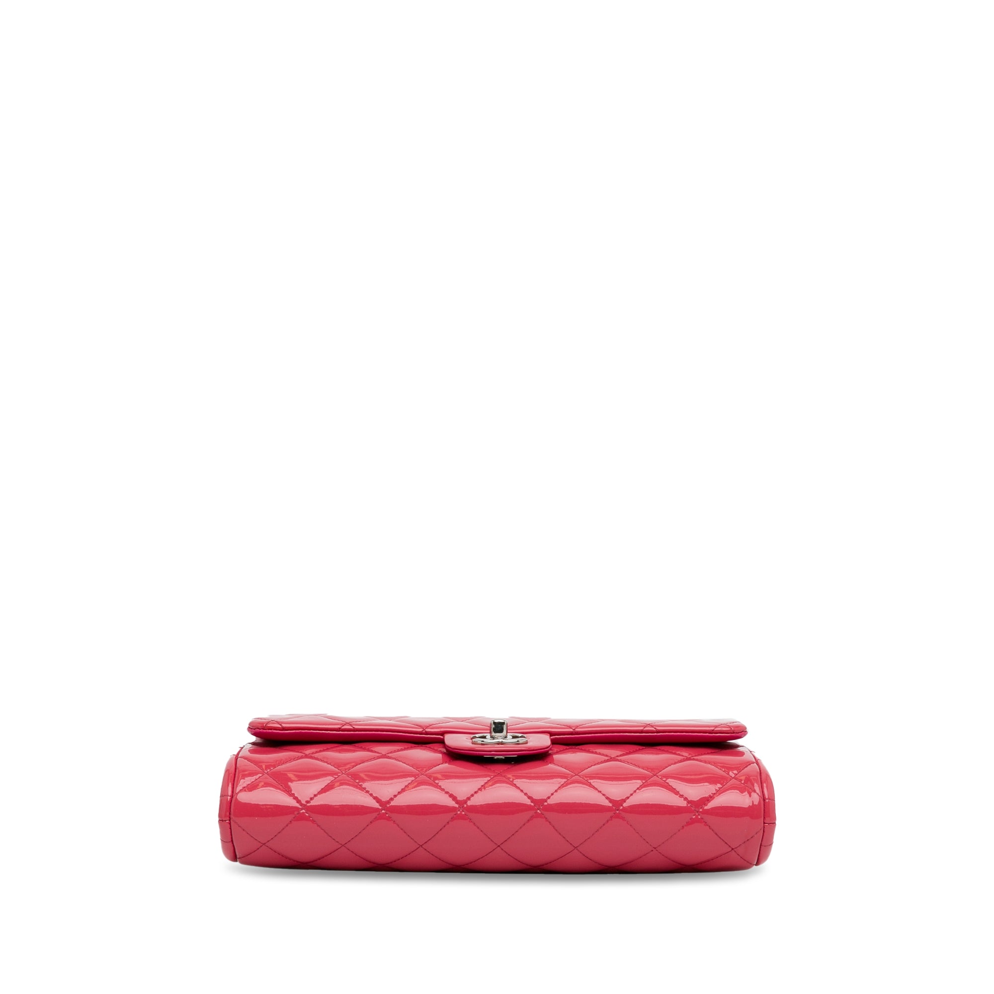 CC Quilted Patent Clutch with Chain_3