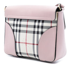 Small Haymarket Check Trimmed Leather Dickens Crossbody
