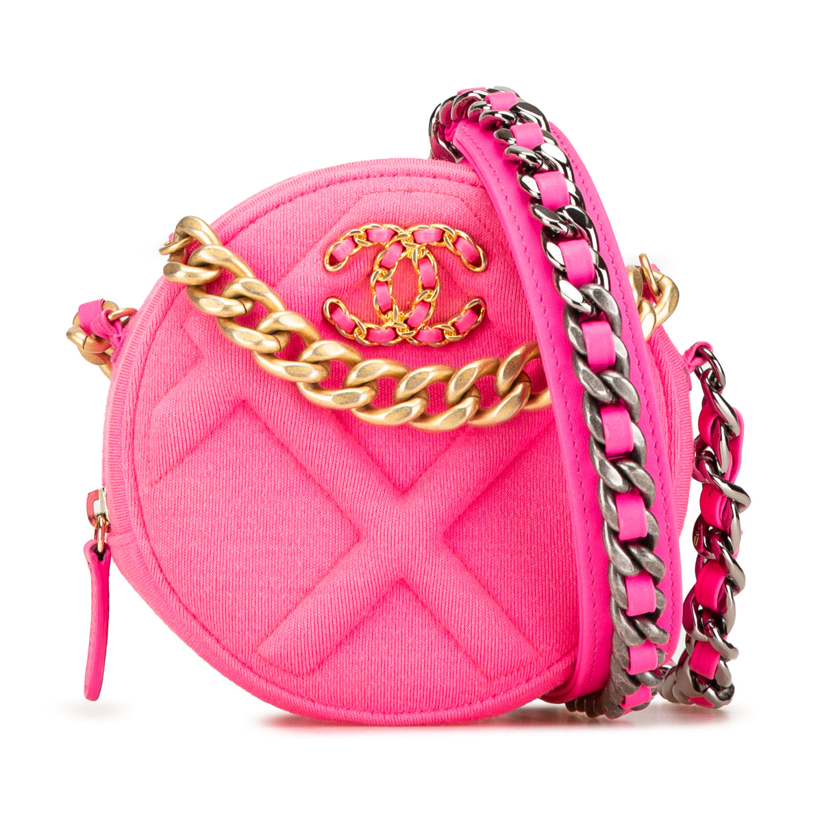 Jersey 19 Round Clutch on Chain