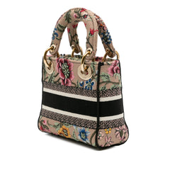 Mini Embroidered Canvas Mille Fleurs Lady D Lite
