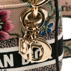 Mini Embroidered Canvas Mille Fleurs Lady D Lite