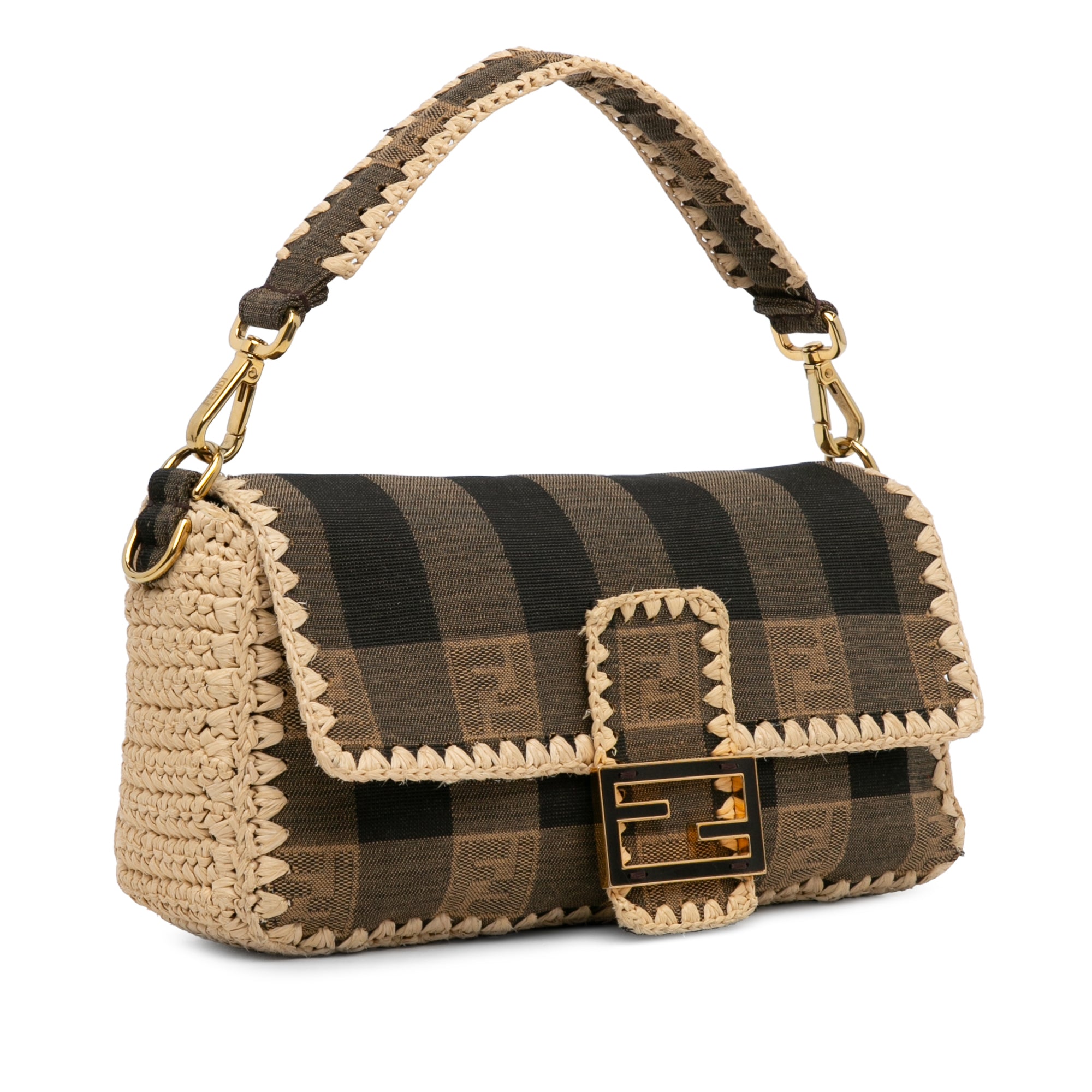 Pequin Canvas and Raffia Mamma Baguette_1