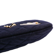 Paris Hamburg Medium Quilted Wool Coco Sailor Charms O Case Clutch