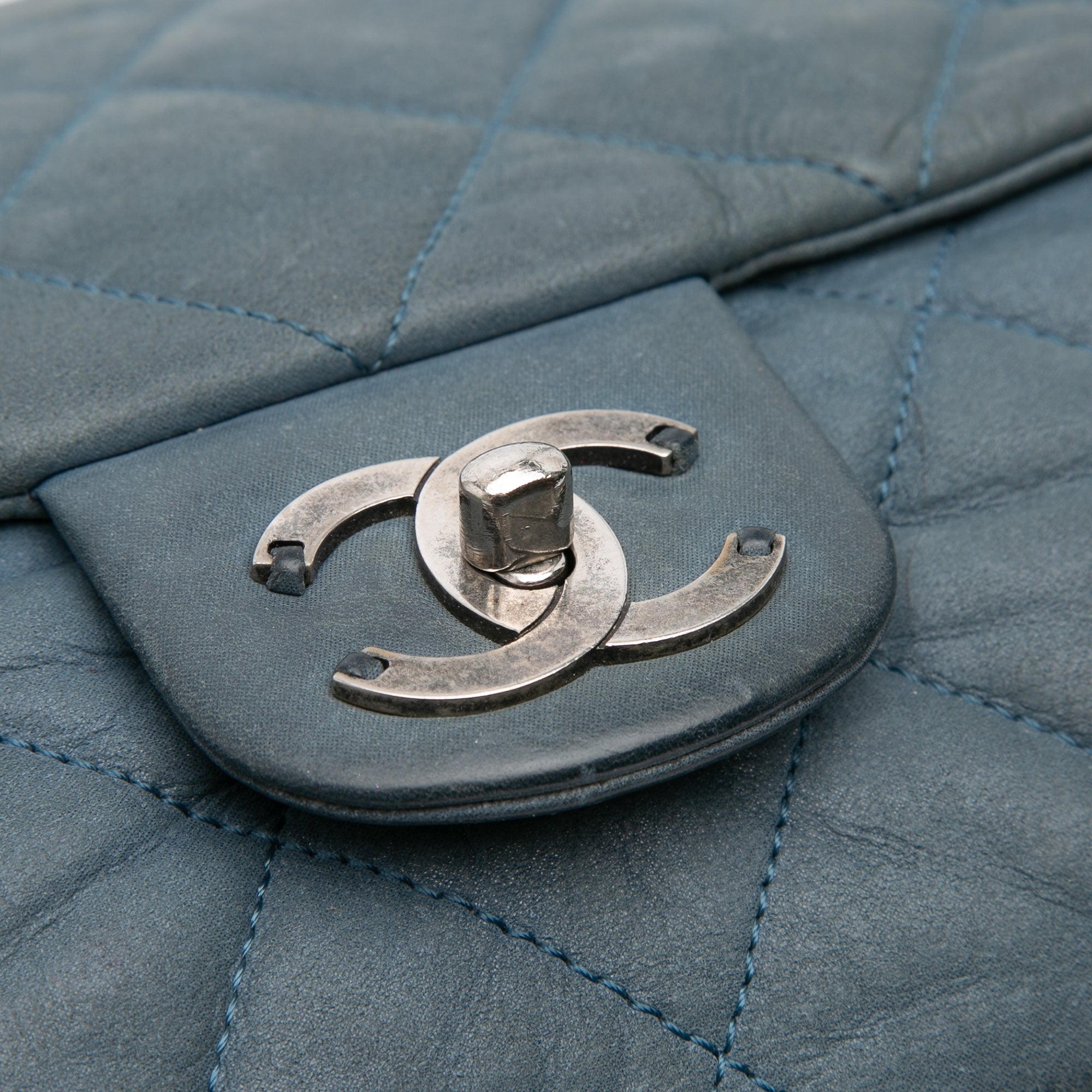 Jumbo Iridescent Calfskin In The Mix Flap