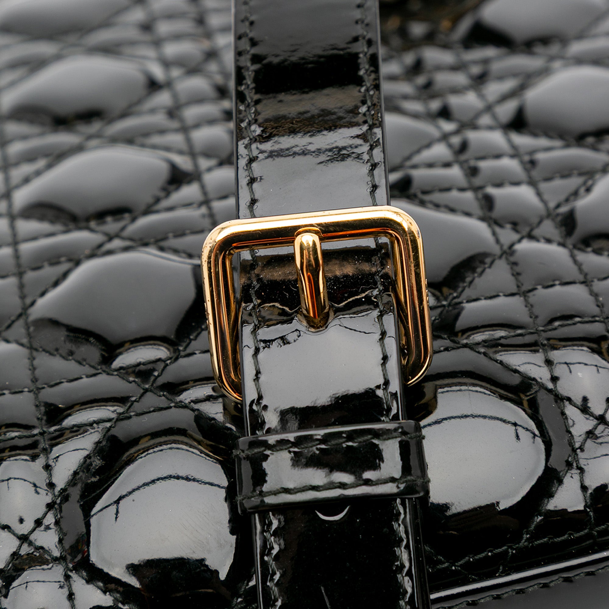 Medium Patent Cannage Lady Dior
