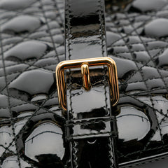 Medium Patent Cannage Lady Dior