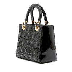 Medium Patent Cannage Lady Dior