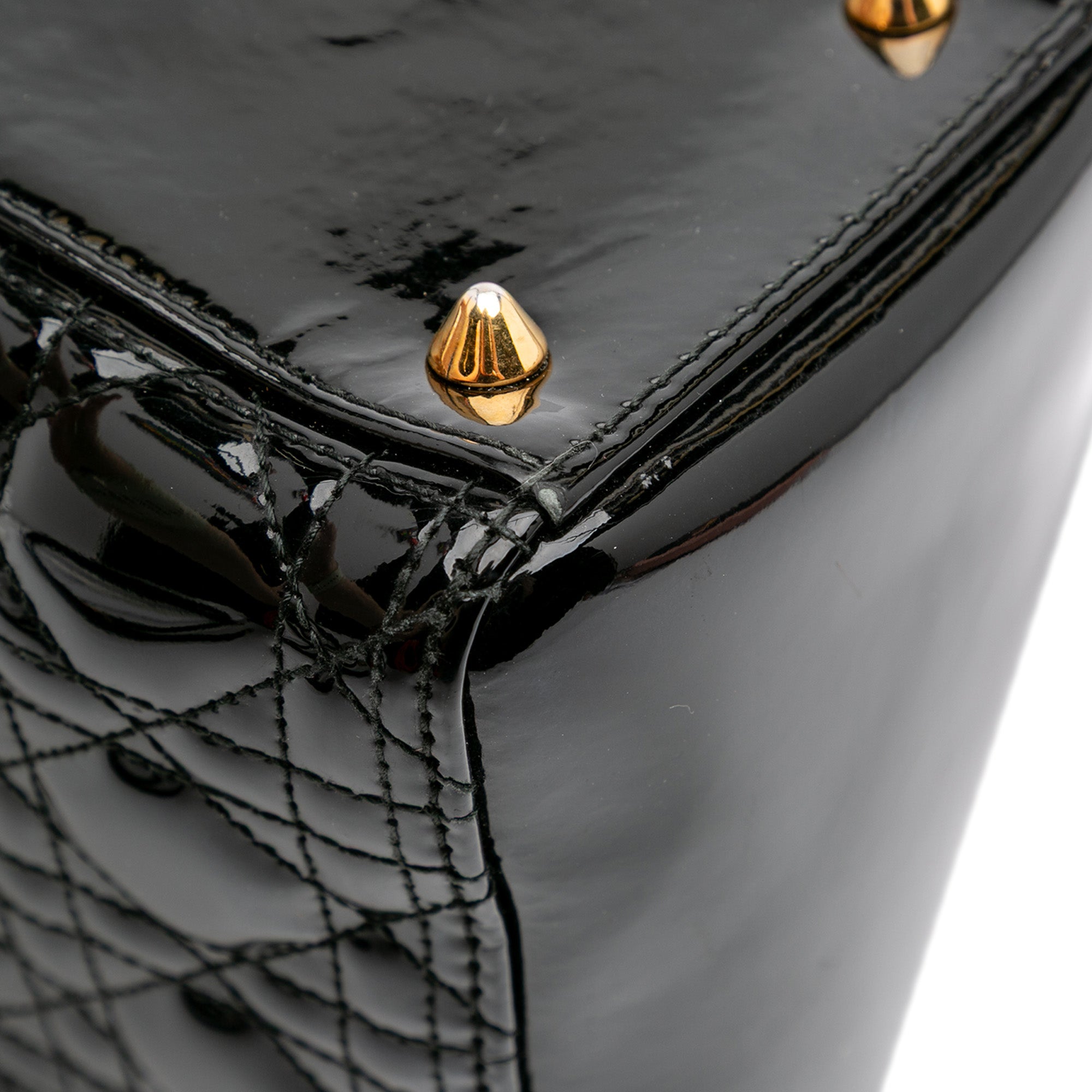 Medium Patent Cannage Lady Dior