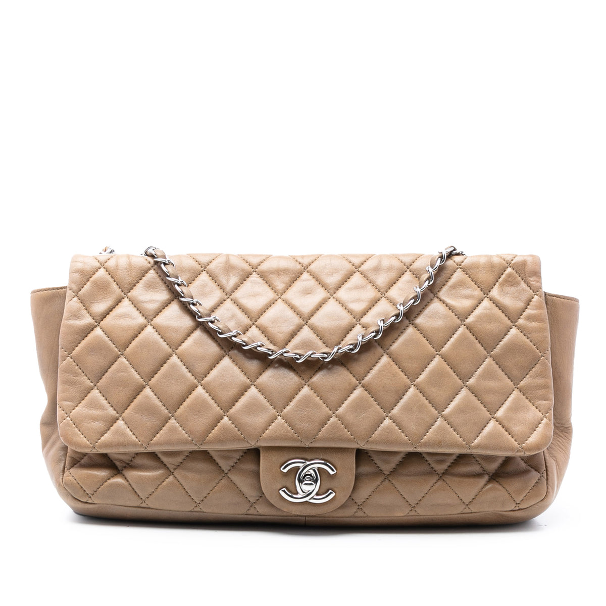 Jumbo Quilted Lambskin Coco Rain Flap