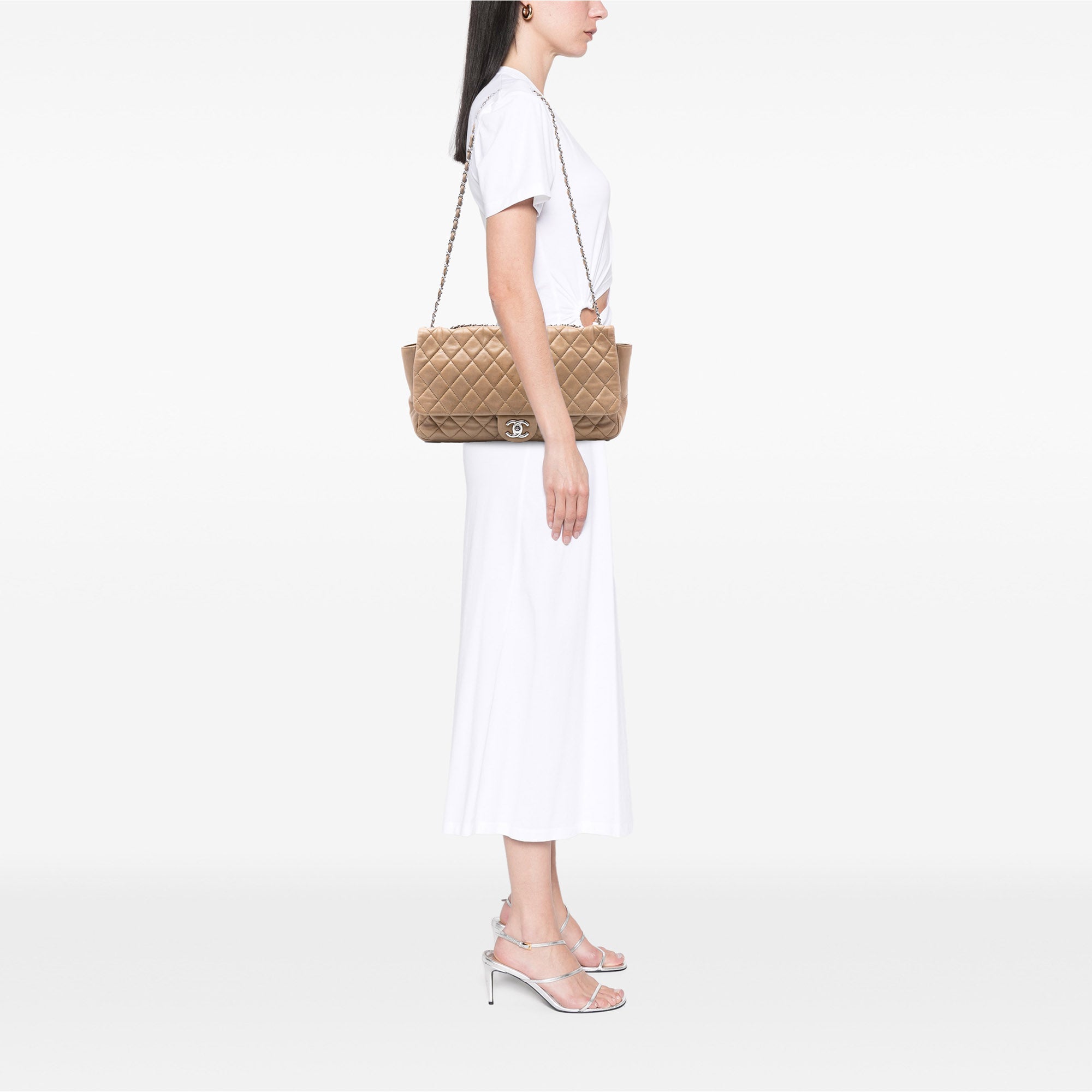 Jumbo Quilted Lambskin Coco Rain Flap