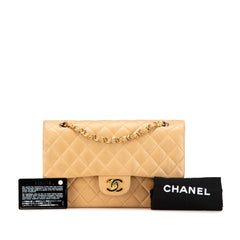 Medium Classic Lambskin Double Flap