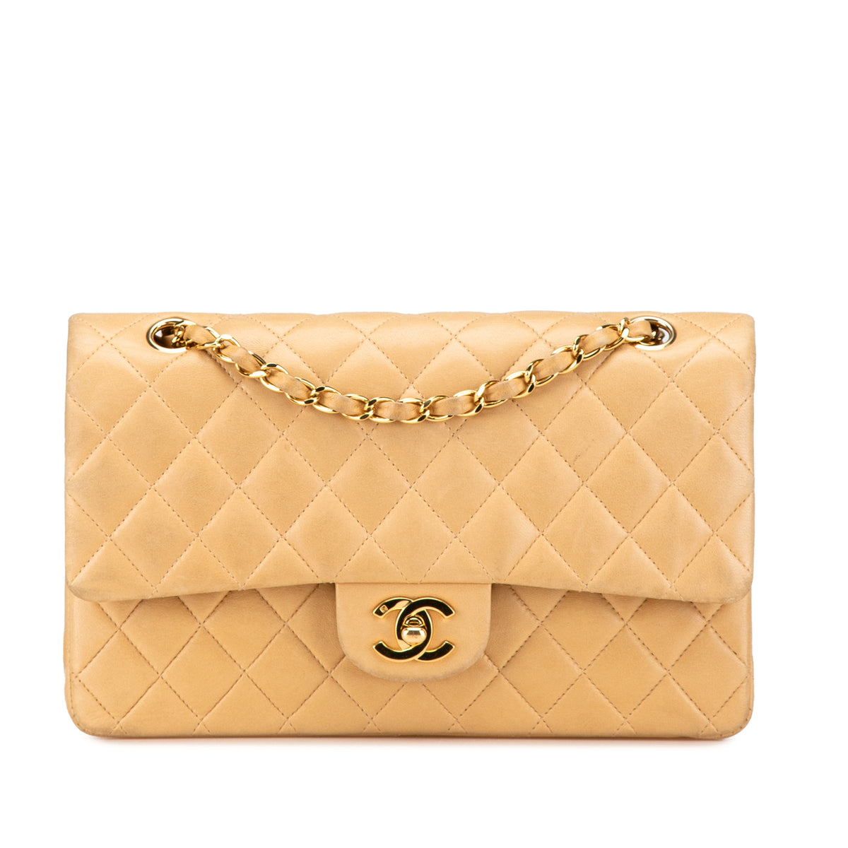 Medium Classic Lambskin Double Flap