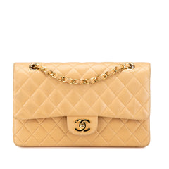 Medium Classic Lambskin Double Flap