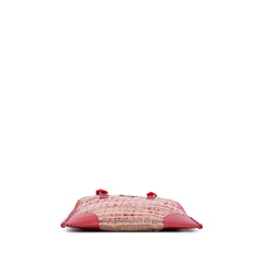 Vitello Trimmed Tweed Flat Tote